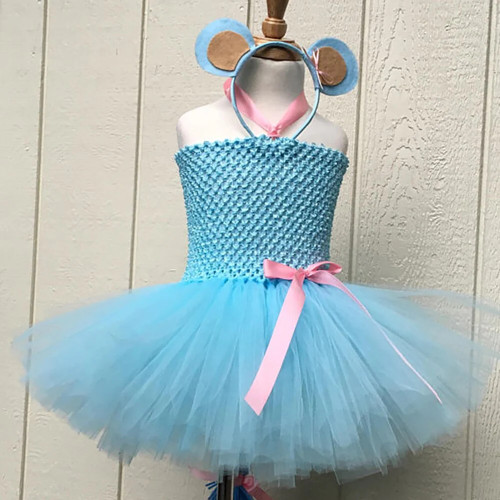 Tutu Dress Kids Knee Length 1-14Y Baby Girls Animal Dress Up Costume Outfit Carnival Birthday Party Dresses