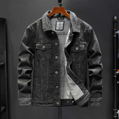 Autumn Men Jacket Coat Denim cotton Jacket Mens Jean Jacket Outwear Male Cowboy Plus Size