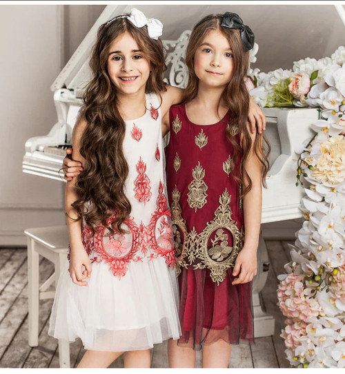 Girls Princess Dress Summer Kids Embroidery Dresses for Girls Children Party Dress Clothes 3-10 Years