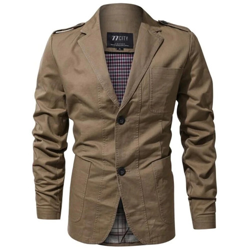 Men Jacket Slim Fit Cotton Trend Washed Jackets For Men Suits, Casual Jacket For Men Blazer