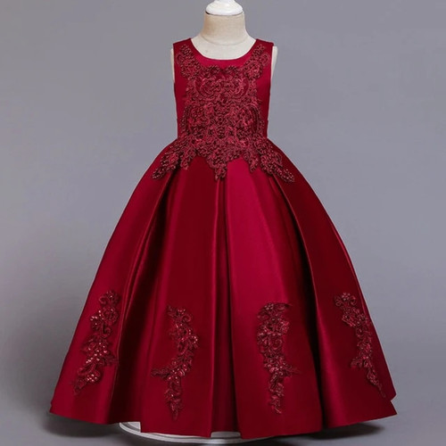 Summer Pageant Princess Girls Dress Kids Clothes For Children Party Wedding Long Casual Dress