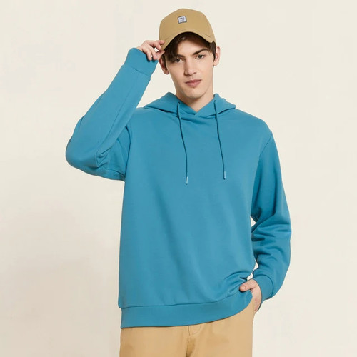 Autumn And Winter new Multicolor comfort Sweatshirt men Plus Velvet Knit Solid color Hooded Hoodies