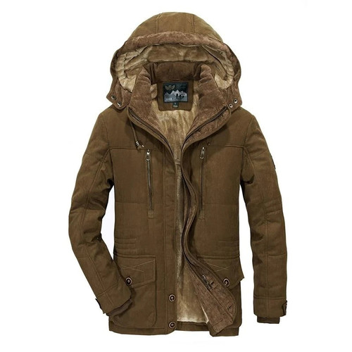 Men Parka Winter Jacket Men New Fleece Thicken Warm Coat Windproof Casual Hooded Military Parka