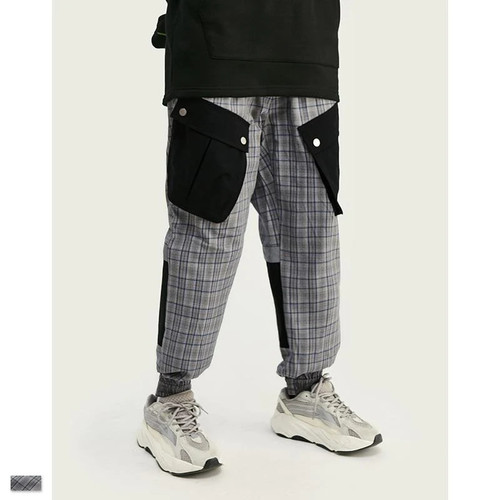 Autumn Men Plaid Jogger Pants Men Joggers Casual Pants Man Hip Hop Pants Checked Men Jogger Pants