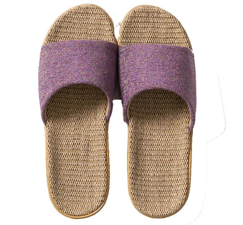 Linen Slippers For Women Men New Summer Casual Slides Ladies Flax Flip Flops Flats Sandals Couple Indoor Shoes