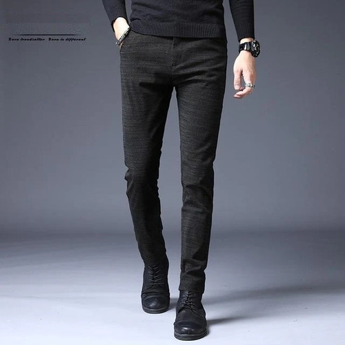 Winter Men's Casual Pants Slim Pant Straight Trousers male Stretch Business Men Size 28-38