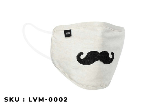 Linen Cotton blend embroidery premium protection Mask-1