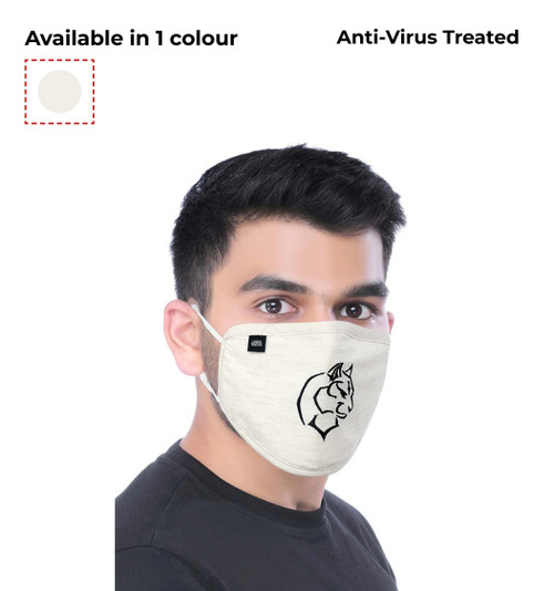 Linen Cotton blend embroidery premium protection Mask-2