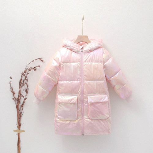 Kids Girl Overcoat Winter Sport Jacket Coat for Girls Teens Jacket Warm Long Outerwear Children Cotton-padded Warm Coat