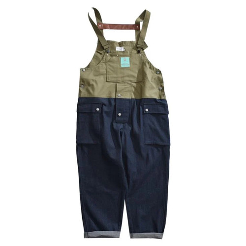 Men's Jeans Jumpsuits Mens Casual Denim Cargo Pants Assorted colors Work Clothes Baggy Big Pocket Overalls Trousers Male Bottoms