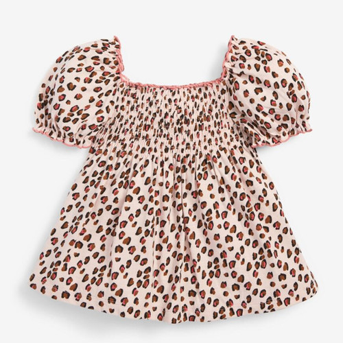 Summer new baby girls clothes leopard print brand cotton short sleeve t shirt girl tee tops