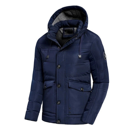 Men Winter New Outwear Casual Thick Fleece Warm Parkas Jacket Coat Men Outfits Classic Waterproof Pockets Parkas Jacket Men