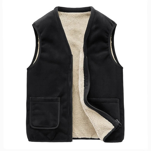 Newest Mens Vests Fleece Warm Sleeveless Jacket Casual Male Warm Winter Waistcoat Men Thicken Vest Solid Coat 5XL