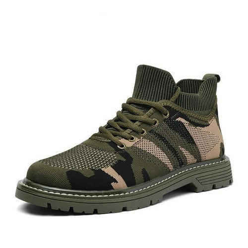 Men Casual Shoes Fashion Comfortable Flat Boots Men Lace-up Camouflage Shoes Winter Autumn Male Sneaker Hiking Sneakers