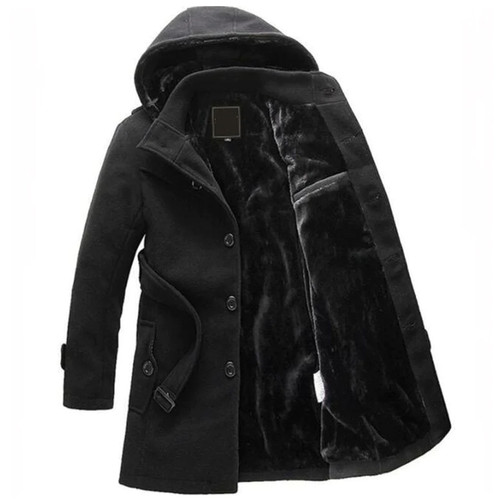 Winter wool coat men long sections thick warm woolen coats Mens Casual Jacket casaco masculino palto peacoat overcoat