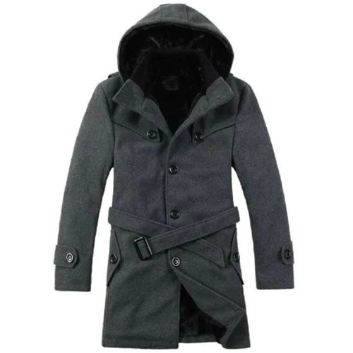 Winter wool coat men long sections thick warm woolen coats Mens Casual Jacket casaco masculino palto peacoat overcoat