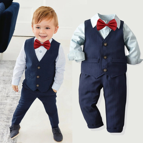 Kids Blazer Toddler Boy Suits Set Formal School Suit for Boy Costume Kid Boys Wedding Suit Baby Outfits Children Clothing Sets