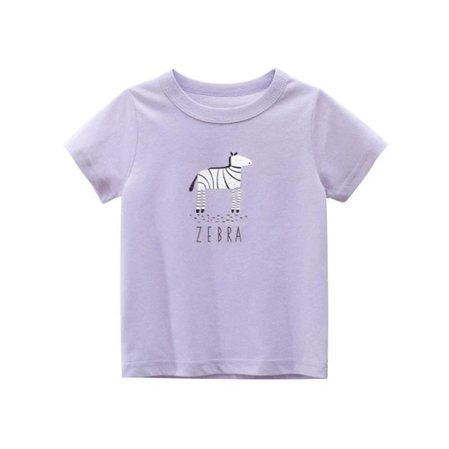 Summer Baby Girls Clothing Cartoon Printed Cotton Soft Solid Tops Kids Children Casual Clothing Cotton T-shirt For Girls Boys