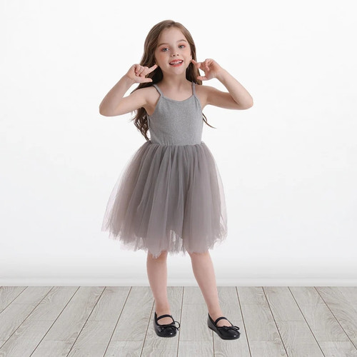 Girls Dress Back to School Kids Dresses for Girls Vest Dresses Voile Mesh Tutu Dress Children Casual Daily Clothing