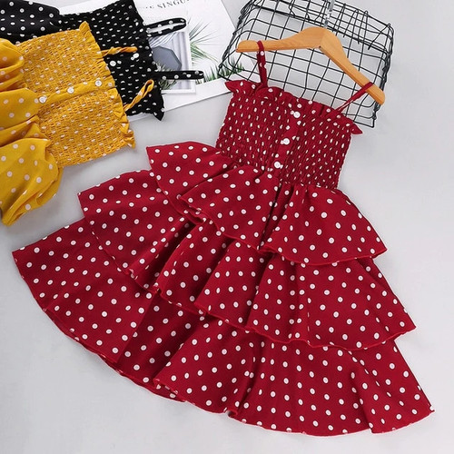 Toddler Girls Dress Dots Princess Dress Spring Summer Cake Tutu Kids Party Dresses Casual Children Clothing For Baby Girl