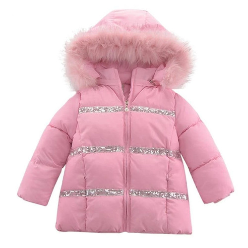 Baby Girls Clothes Winter Children Warm Thick Jacket Outerwear Girls Cotton-padded Outerwear Baby Girls Coat  for Christmas