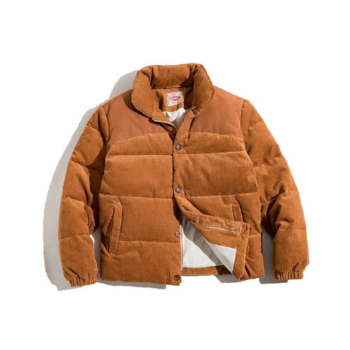 Winter Jackets Men Parka Coat Corduroy Cotton Jackets Thick Warm Sherpa Coats Brand Casual Fleece Men's Parkas