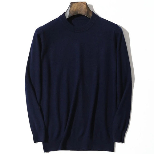 Winter Men Jumper 100% Cashmere and wool Knitted Sweater O-neck Long Sleeve Pullovers Male New Sweaters