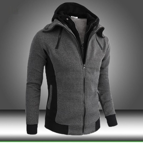 Warm Fleece Hoodies Men Autumn Winter Casual Patchwork Hoody Sweatshirts Mens Hip Hop Streetwear Male Pullover Hood Coats