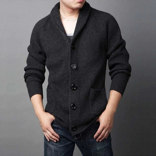 Autumn Winter Mens Cardigan Sweaters Cotton and Wool Male Knitted Sweater Keep Warm Coat Clothing