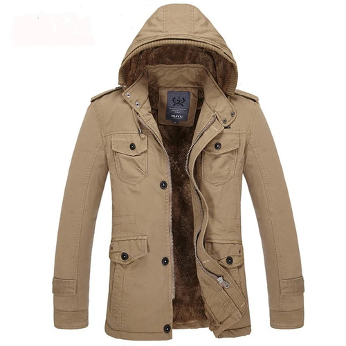 Winter jacket men outwear fleece thick warm cotton down coat waterproof windproof parka men brand clothing