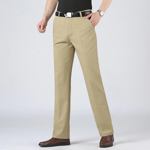 Men Spring Summer Brand New Business Casual Pants Men Washed Cotton Solid Fashion Soft Trousers Pants Men Clothing