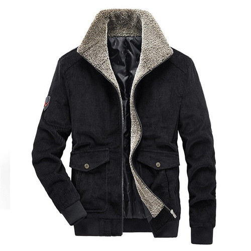 Jacket Parkas Coat Men Winter Thick Warm Fur Collar Military Coat Mens Corduroy Army Tactics Brand Jacket Men