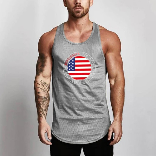 Gyms Wear Brand Clothing Bodybuilding and Fitness Men Tank Top Workout Vest Stringer Tanktop Mesh Undershirt