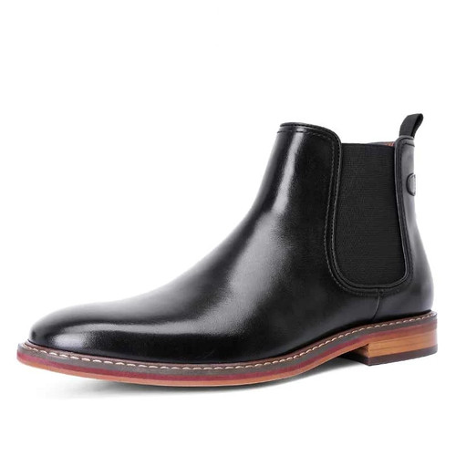 New Men's Chelsea Boots Genuine Calf Leather Bottom Outsole Calf Leather Upper Leather Inner Handmade Boot Shoes