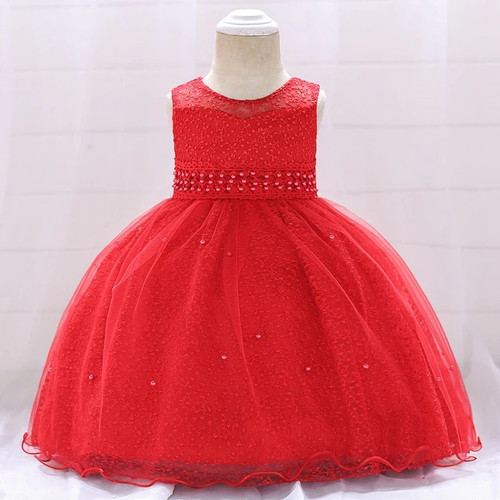 New infant baby girls dress summer Lace Sequins Baptism Dresses for Girls 1st year birthday party wedding baby clothes