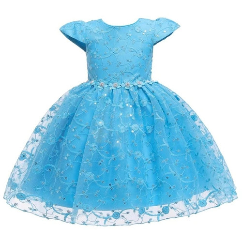 Sequined Embroidery Kids Dresses For Girls Elegant Princess Dress New Year Ball Gowns Wedding Christmas Party Baby Girl Dress