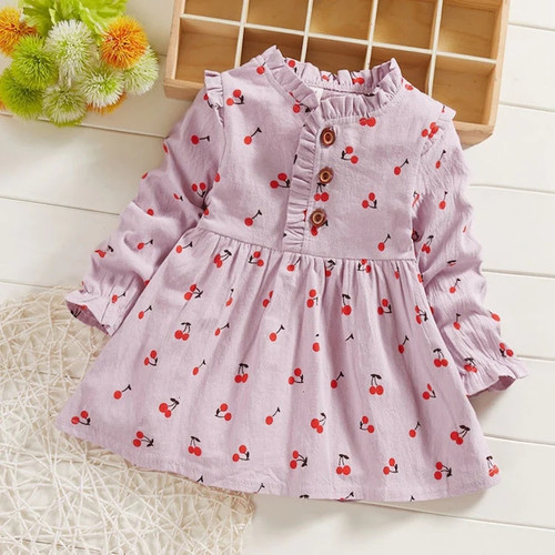 Baby girls dress spring autumn infna cotton long sleeve dresses children fashion dress for toddler girls princess dress