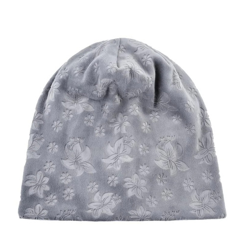 Winter Women's Beanie Hat Flower Velvet Ladies Skull Beanies Cap Women Knitted Beanies Bonnet Female Keep Warm Hat