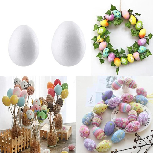 50ps Easter Decoration Foam Eggs DIY Polystyrene Styrofoam Eggs Ball Kids Gift Party Favor Easter Party Decorations For home