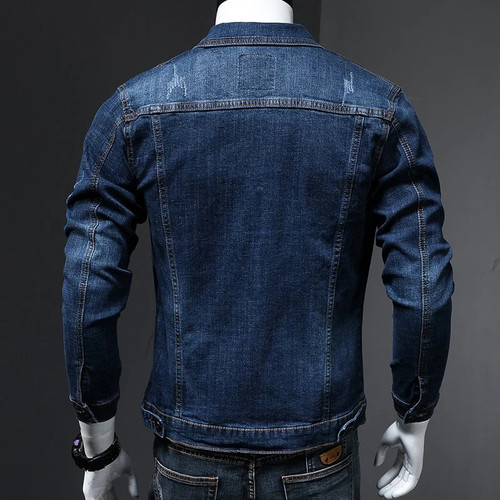 Autumn and winter new men's Slim denim jacket casual men buttons casual personality jeans jacket