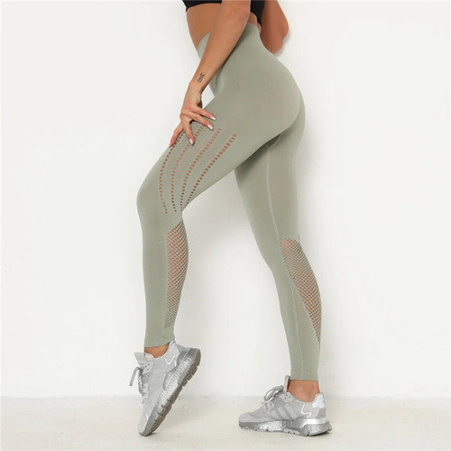 Push Up Yoga Leggings Women Sexy Hollow Sports Pants Gym Fitness Yoga Pants Seamless Training Leggings Sportswear Running Tights