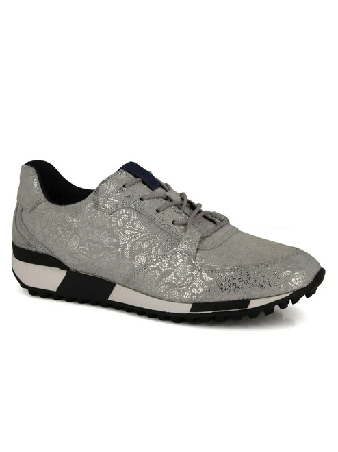 WOMEN REPTILE SILVER SNEAKERS