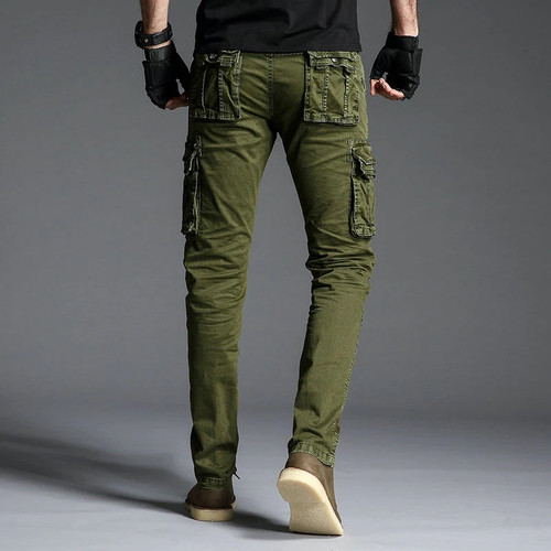 Cotton Mens Cargo Pants Army Tactical Pants Male Multi-pocket Outwear Straight Trousers Military Pant Men Homme