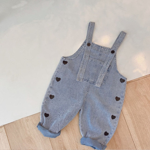 Ruffles Lace Romper for Girl Casual Denim Jumpsuit Toddler Girls Clothing Bodysuit Children Overalls Jeans Outfits