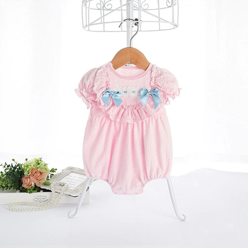 Summer Baby Girls Clothes Cute Bow Newborn Bodysuits Princess Birthday Party Baby Bodysuits Infant Baby Girl Clothing
