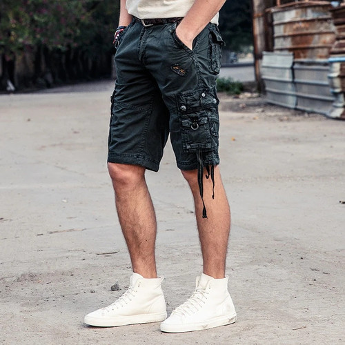 Military Cargo Shorts Men Brand Tactical Camouflage Short Pants Men Cotton Loose Work Casual Short Pants Overalls Cargo Trousers