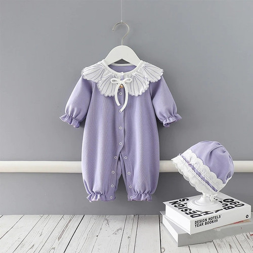 Baby Boys Romper Kids Spring 0-24M Age Infant Toddler Newborn Outfits Baby Girls Clothes purple