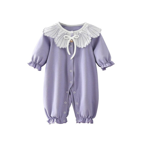 Baby Boys Romper Kids Spring 0-24M Age Infant Toddler Newborn Outfits Baby Girls Clothes purple