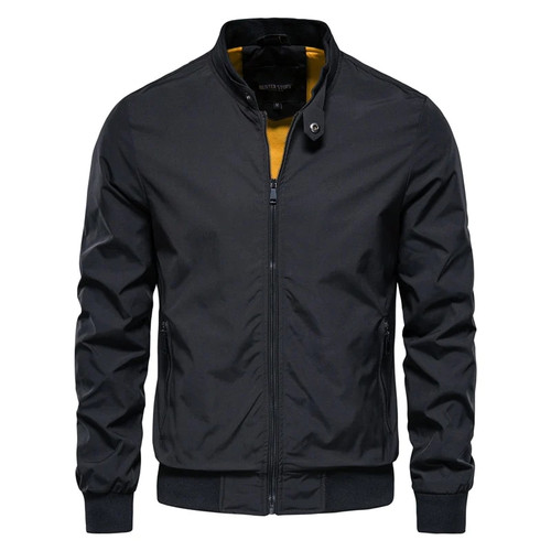 Men Casual Stand Collar Bomber Mens Jackets New Autumn High Quality Slim Fit Jackets Male