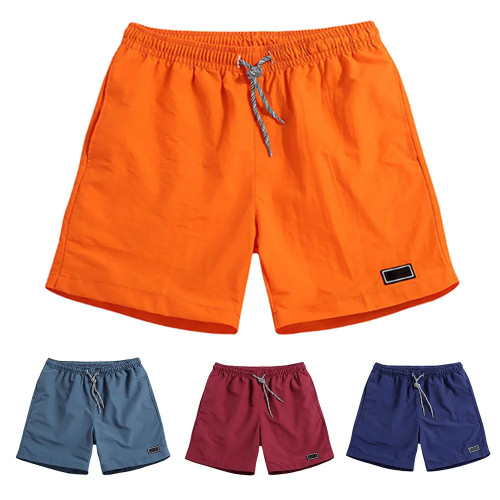 Men Casual  Shorts Men Beach Shorts Pants Men Casual Breathable Quick Dry Pants Pockets Beach Solid Color Sport Shorts